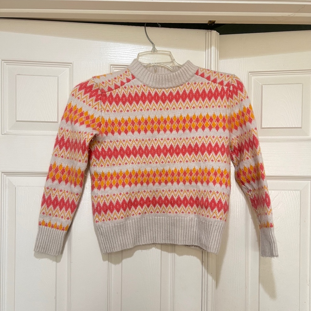 J.Crew Fair‎ Isle Cashmere Crewneck Sweater Jumper Business Casual work Size XS